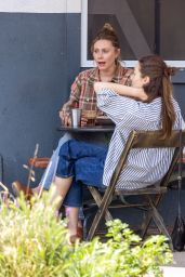 Elizabeth Olsen Enjoys a Vegan Lunch Date with a Friend in Los Angeles 05-13-2024