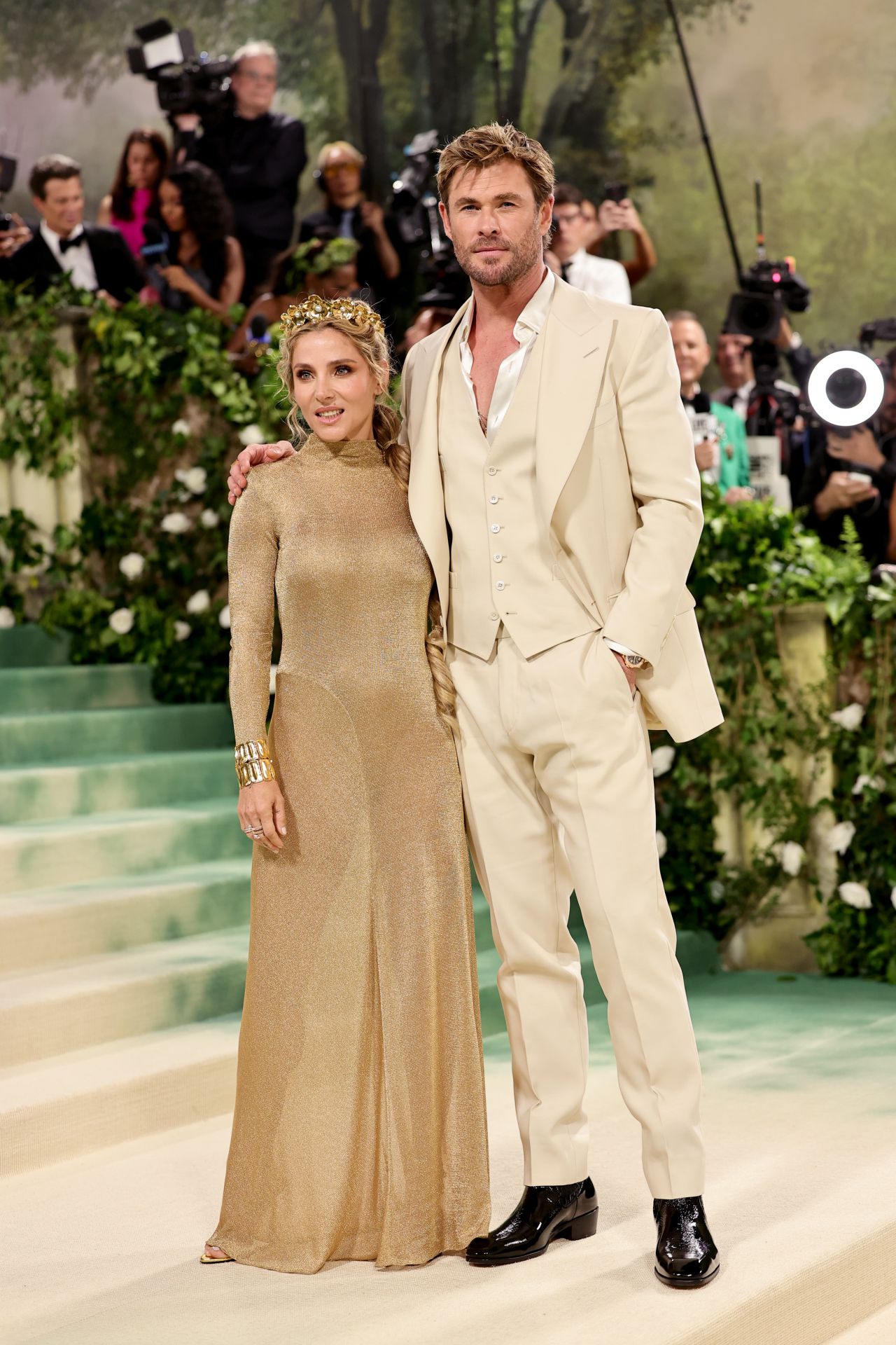 Elsa Pataky and Chris Hemsworth at Met Gala 2024 • CelebMafia