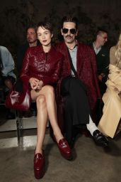 Emilia Schüle at Gucci Cruise 2025 Fashion Show at Tate Modern in London 05-13-2024