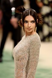 Emily Ratajkowski Stuns in Sheer Versace Gown at 2024 Met Gala