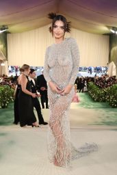 Emily Ratajkowski Stuns in Sheer Versace Gown at 2024 Met Gala