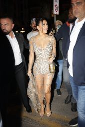 Eva Longoria in a Transparent Dress at Môme Beach in Cannes 05-19-2024