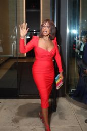 Gayle King in a Red Dress at The Glasshouse in New York 05-24-2024