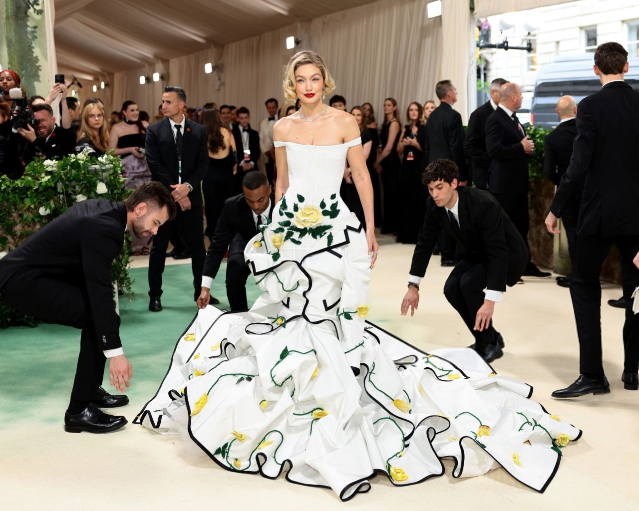 Gigi Hadid in Floral Gown at 2024 Met Gala • CelebMafia