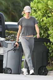 Gisele Bundchen Walks Her Dog Near Her Home in Surfside 05-08-2024