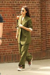 Irina Shayk in Emerald Green in New York 05-23-2024