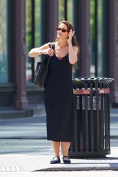 Katie Holmes Stuns in Effortless Black Dress During NYC Coffee Run 05-01-2024