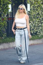 Kesha in Casual Outfit at Il Pastaio in Beverly Hills 05-20-2024