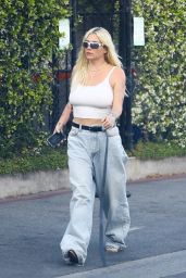 Kesha in Casual Outfit at Il Pastaio in Beverly Hills 05-20-2024
