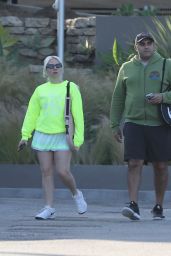 Lady Gaga in Stylish Tennis Outfit During Malibu Match with Boyfriend 04-29-2024
