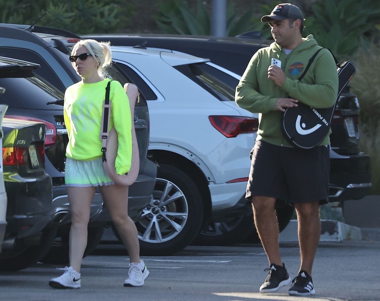 Lady Gaga in Stylish Tennis Outfit During Malibu Match with Boyfriend ...