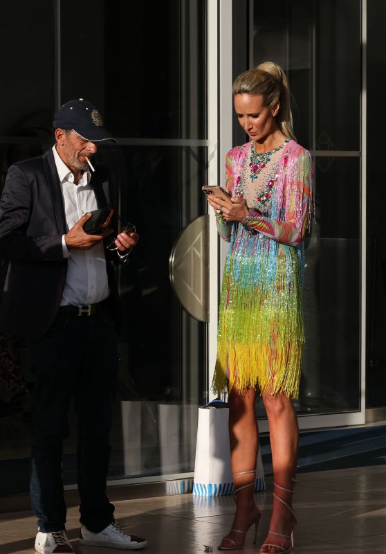 Lady Victoria Hervey Outside Hotel Martinez in Cannes 05-24-2024