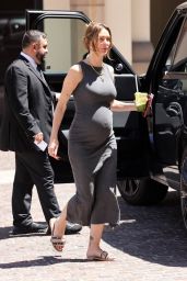 Lala Kent in a Tight Grey Dress at The Maybourne Hotel in Beverly Hills 05-07-2024