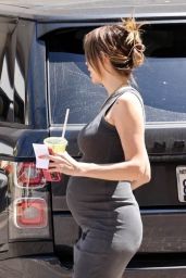 Lala Kent in a Tight Grey Dress at The Maybourne Hotel in Beverly Hills 05-07-2024