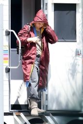 Lily James on the "Swiped" Set in Los Angeles 05-30-2024