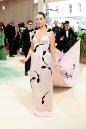 Lily James Stuns in Pink Gown at 2024 Met Gala