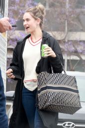 Lily James - "Swiped" Filming Set in Los Angeles 05-22-2024