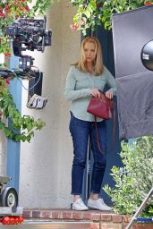 Lisa Kudrow Films a Scene for the Netflix Series "No Good Deed" in Los Angeles 04-30-2024