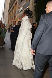 Little Simz in All White Heads to the 2024 Met Gala in New York 05-06-2024