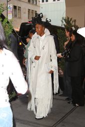 Little Simz in All White Heads to the 2024 Met Gala in New York 05-06-2024