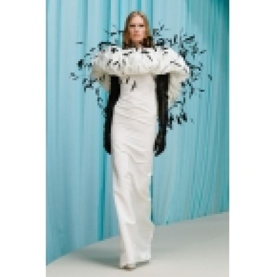 Nina Ricci Spring 2024 Feather Trim Gown