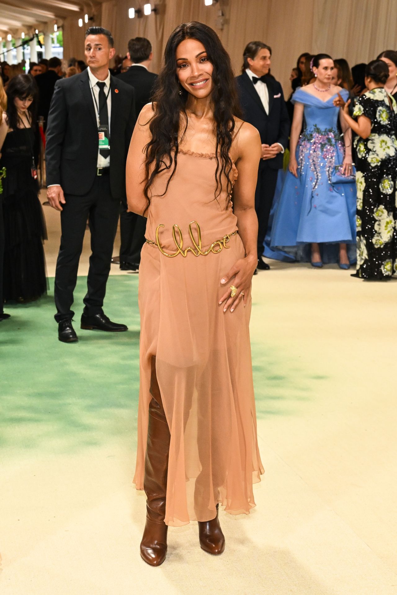 Zoe Saldana at 2024 Met Gala: A Boho-Chic Masterclass • CelebMafia