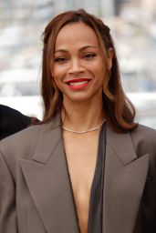 Zoe Saldana at Emilia Perez Photocall at Cannes Film Festival 05-19-2024
