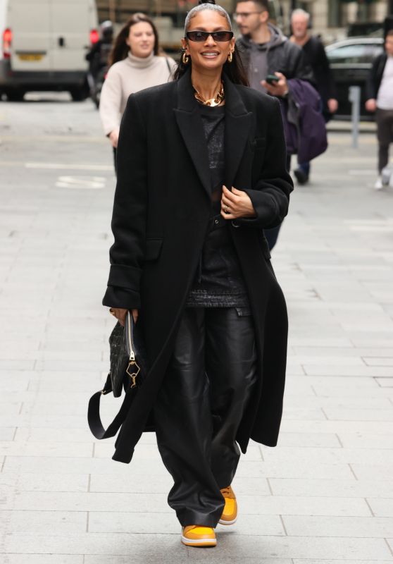 Alesha Dixon in Black Outfit at Global Offices in London 06-04-2024