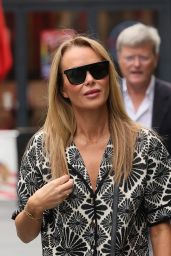 Amanda Holden in a Print Top and Trousers in London 05-31-2024
