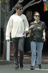 Ashley Benson Make-up-free With Her Husband Brandon Davis at Mauro Cafe in West Hollywood 06-03-2024