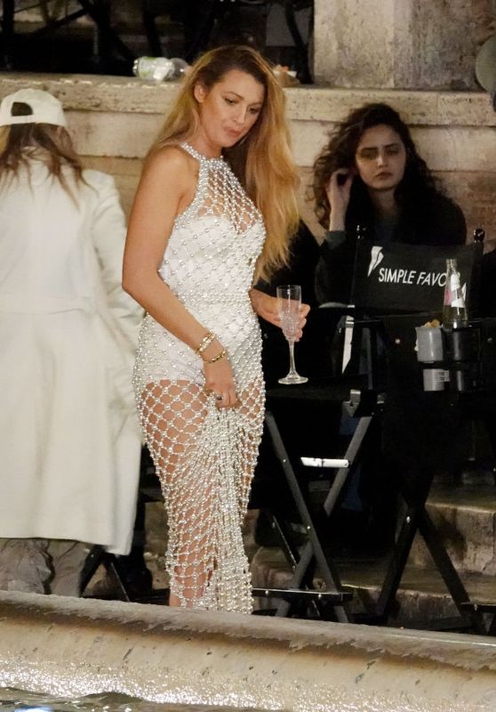 Blake Lively Filming Scenes for the New Upcoming Movie "A Simple Favour 2" in Rome 05-29-2024