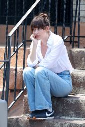 Dakota Johnson and Chris Evans at 
