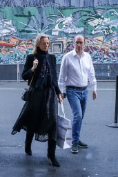 Delphine Arnault and Xavier Niel at Costes in Paris 05-31-2024