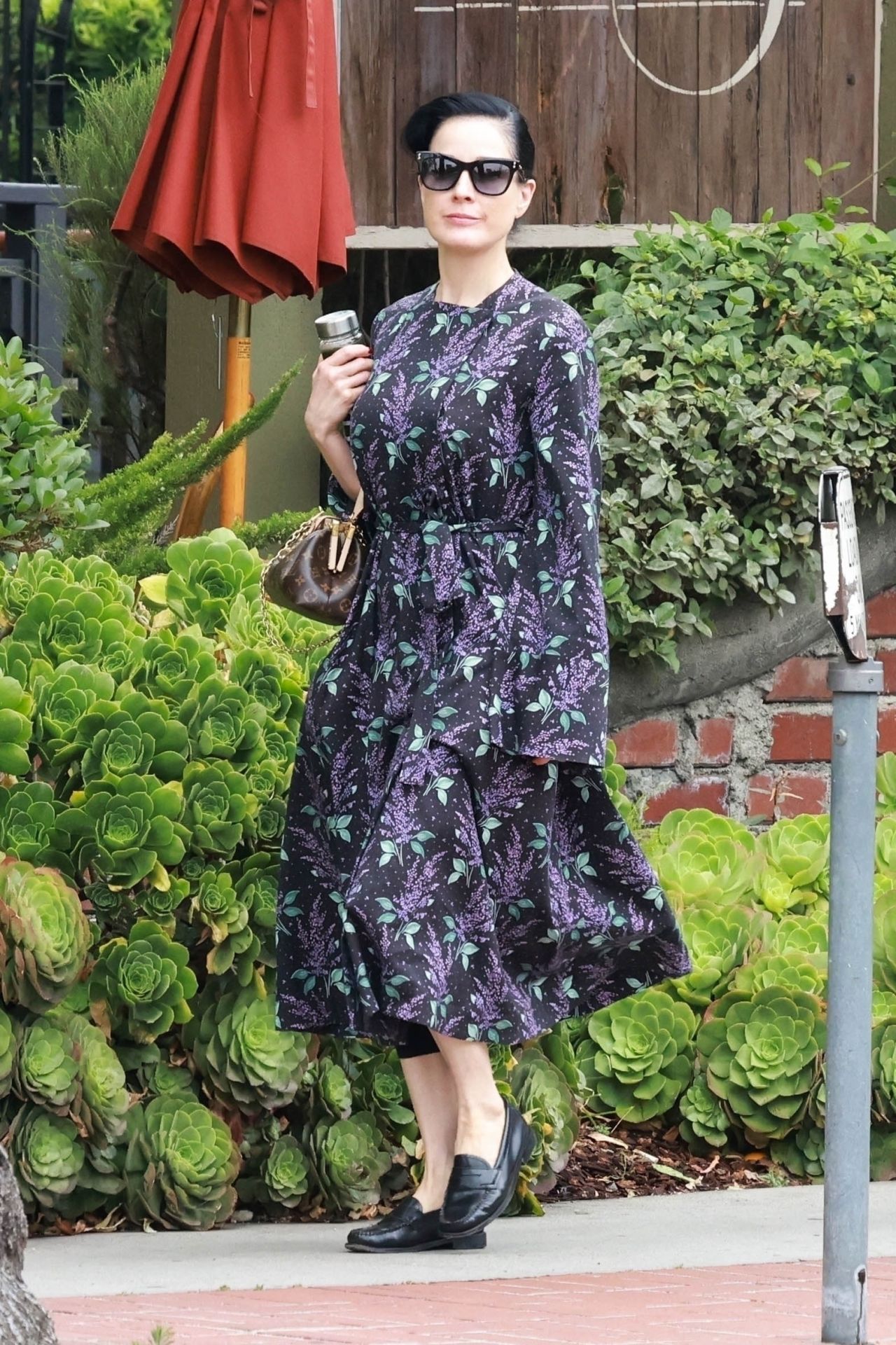 Dita Von Teese in a Floral Print Dress in Los Feliz 06-09-2024 • CelebMafia