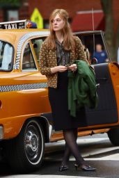 Elle Fanning at "A Complete Unknown" Filming Set in Hoboken 06-11-2024