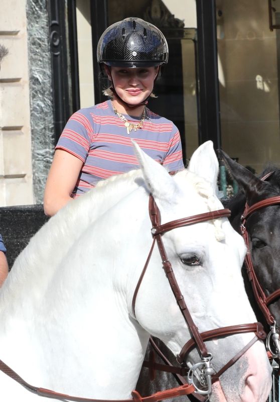 Gigi Hadid Riding a Horse Through the Streets of Paris 06-22-2024