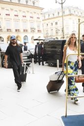 Heidi Klum and Her Husband Tom Kaulitz Arriving at Their Hotel in Paris 06-27-2024