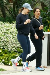 Jennifer Garner Chats With a Friend While Out For a Walk 06-13-2024