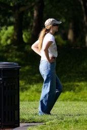 Jennifer Lawrence in a Billy Joel Graphic Tee and Baggy Denim in NYC 06-07-2024