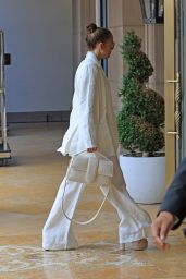 Jennifer Lopez Dazzles in Chic Cream Suit at The Maybourne Beverly Hills 06-13-2024