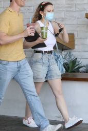Joey King Enjoying a Green Smoothie From Erewhon in Beverly Hills 06-20-2024