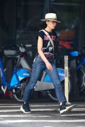 Julianna Margulies in a Black Joan Jett T-shirt in New York 06-13-2024