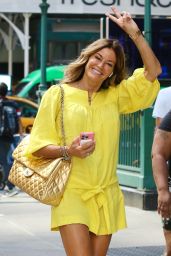 Kelly Bensimon Sorting a Vibrant Yellow Dress in Manhattan’s Midtown Area 06-27-2024