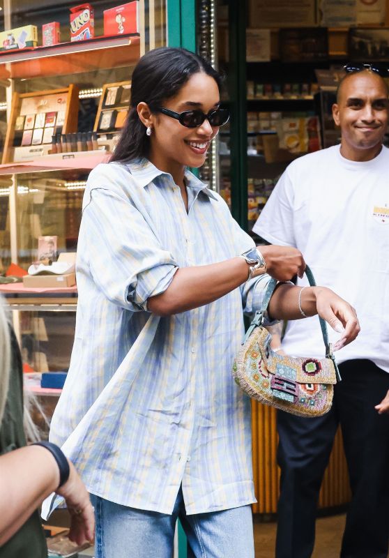 Laura Harrier Out in Milan 06-18-2024