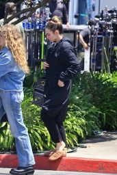 Lily James at "Swiped" Set in Los Angeles 06-14-2024