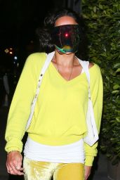Michelle Rodriguez Arriving in Yellow for Dinner With Carmen Vandenberg at Giorgio Baldi in Santa Monica 06-13-2024