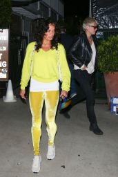 Michelle Rodriguez Arriving in Yellow for Dinner With Carmen Vandenberg at Giorgio Baldi in Santa Monica 06-13-2024