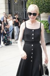 Michelle Williams Greets the Media Outside Her Hotel in Paris 06-25-2024
