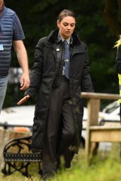 Mila Kunis Plays a Police Officer - "Knives Out" Filming Set in Epping 06-12-2024