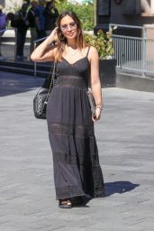 Myleene Klass Wearing a Stylish Black Summer Dress in London 06-20-2024